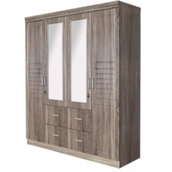 Armoire 4p + 4t + Miroirs
